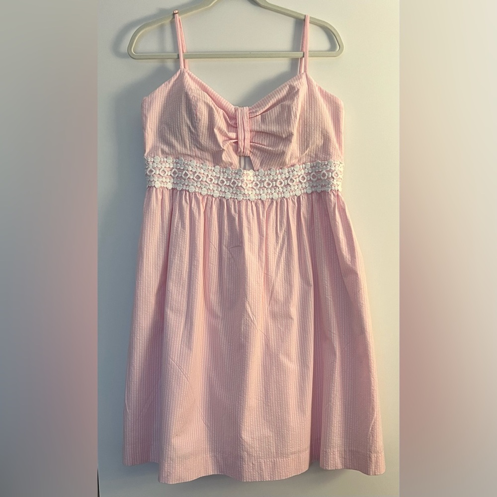 Lilly Pulitzer Pink Sundress with White Accents